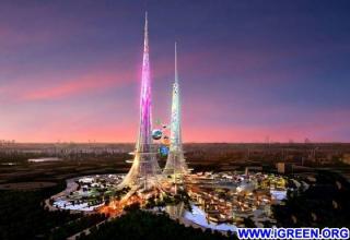 武汉建世界最高双子塔 凤凰塔设光伏发电系统