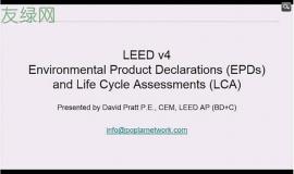 LEED v4 Environmental Product Declarations (EPD) and Lifecycle Analysis (LCA)